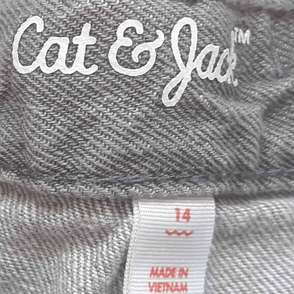 Cat & Jacked Relaxed Straight Jeans - Boy's Size 14 Gray Jeans - Picture 3 of 11